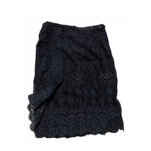 NWT VINTAGE Anne Klein Navy Blue Lace Skirt